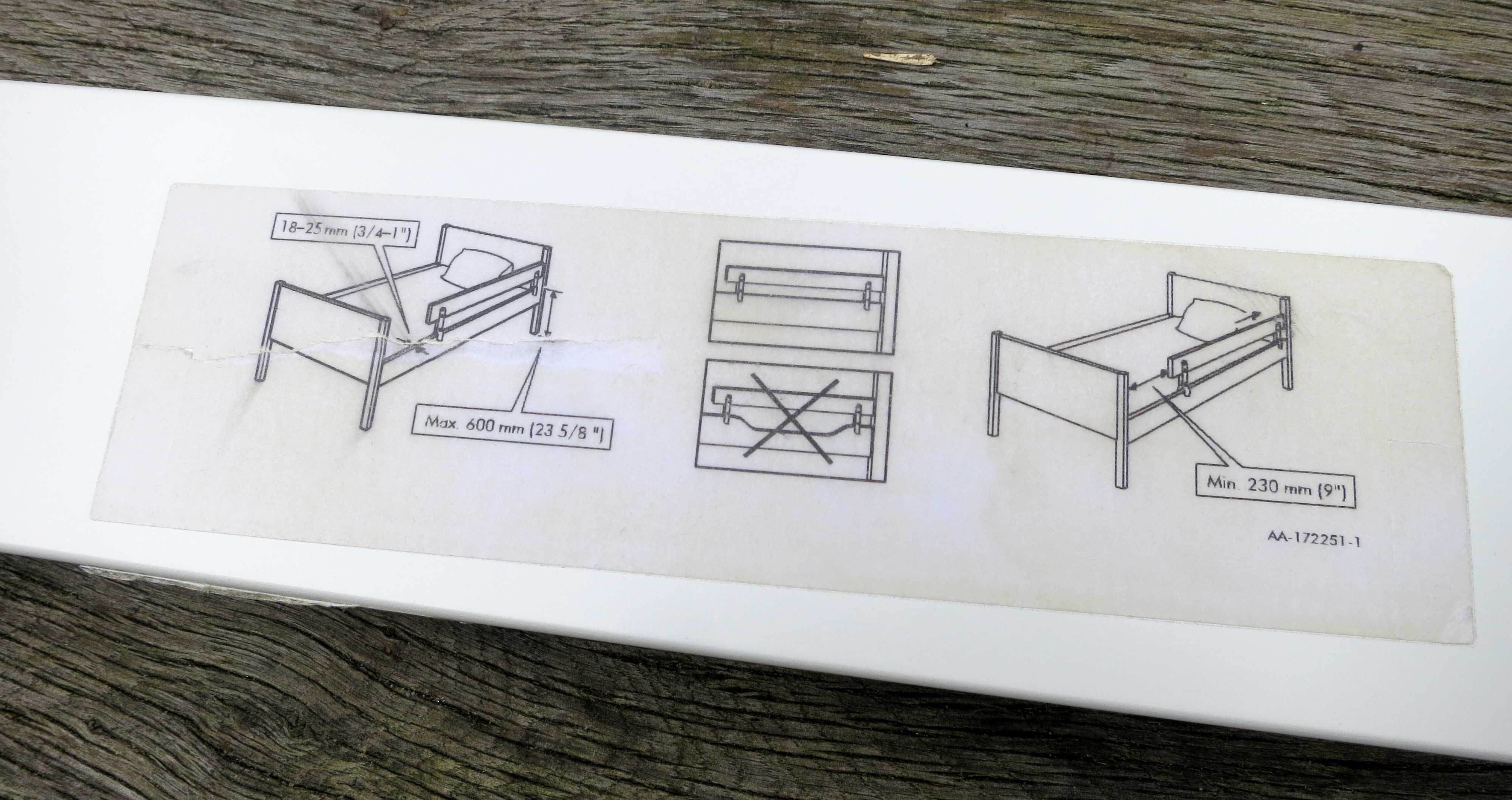 Ikea Barierka ochronna, biała 90 x 20 cm ( NATTAPA obecnie)