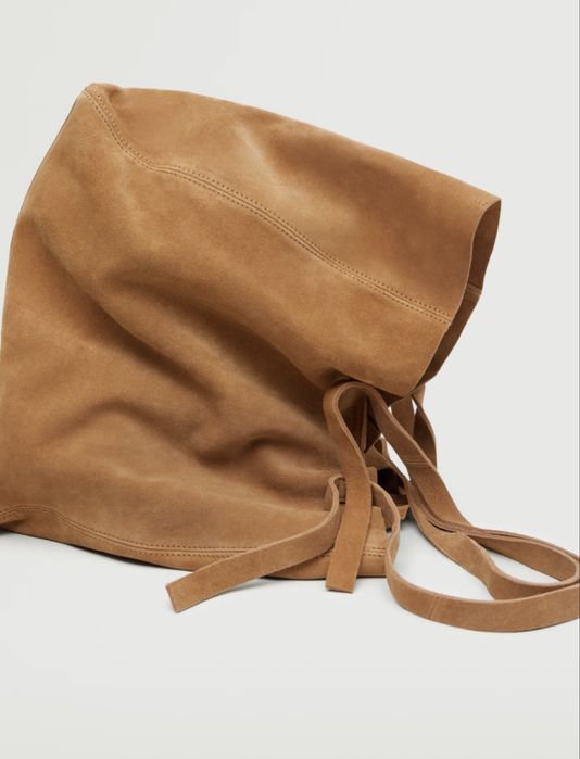 Сумка шопер замш mango