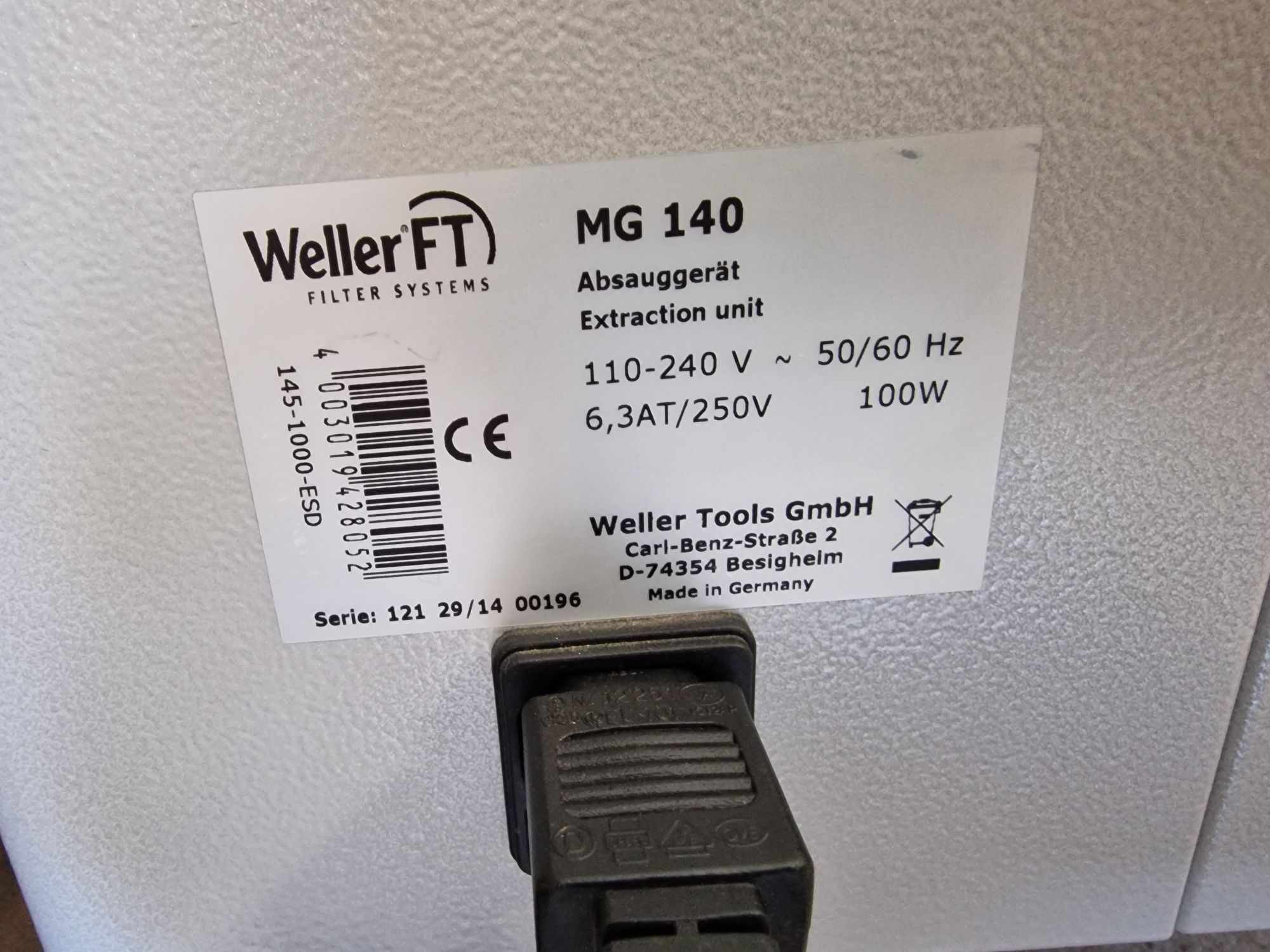 Extrator fumos soldadura Weller