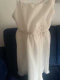 Sukienka biała tiulowa z brokatem H&M