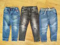 3 pary jeansy dla chłopca 110