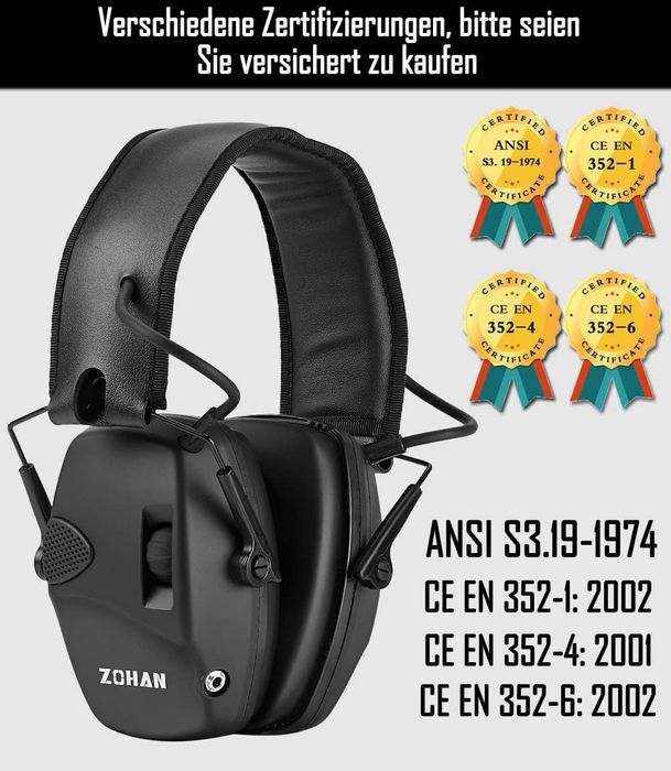 Elektroniczne nauszniki zohan em054 z pokrowcem kolor zielony