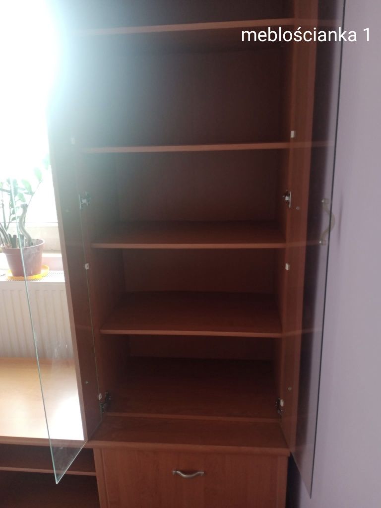 Zestaw mebli: szafa, meblościanka/szafka RTV z nadstawką