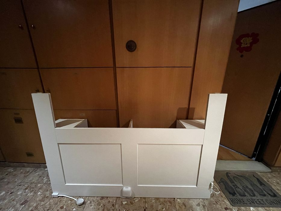 Ikeas Brimnes headboard woth storage comparment