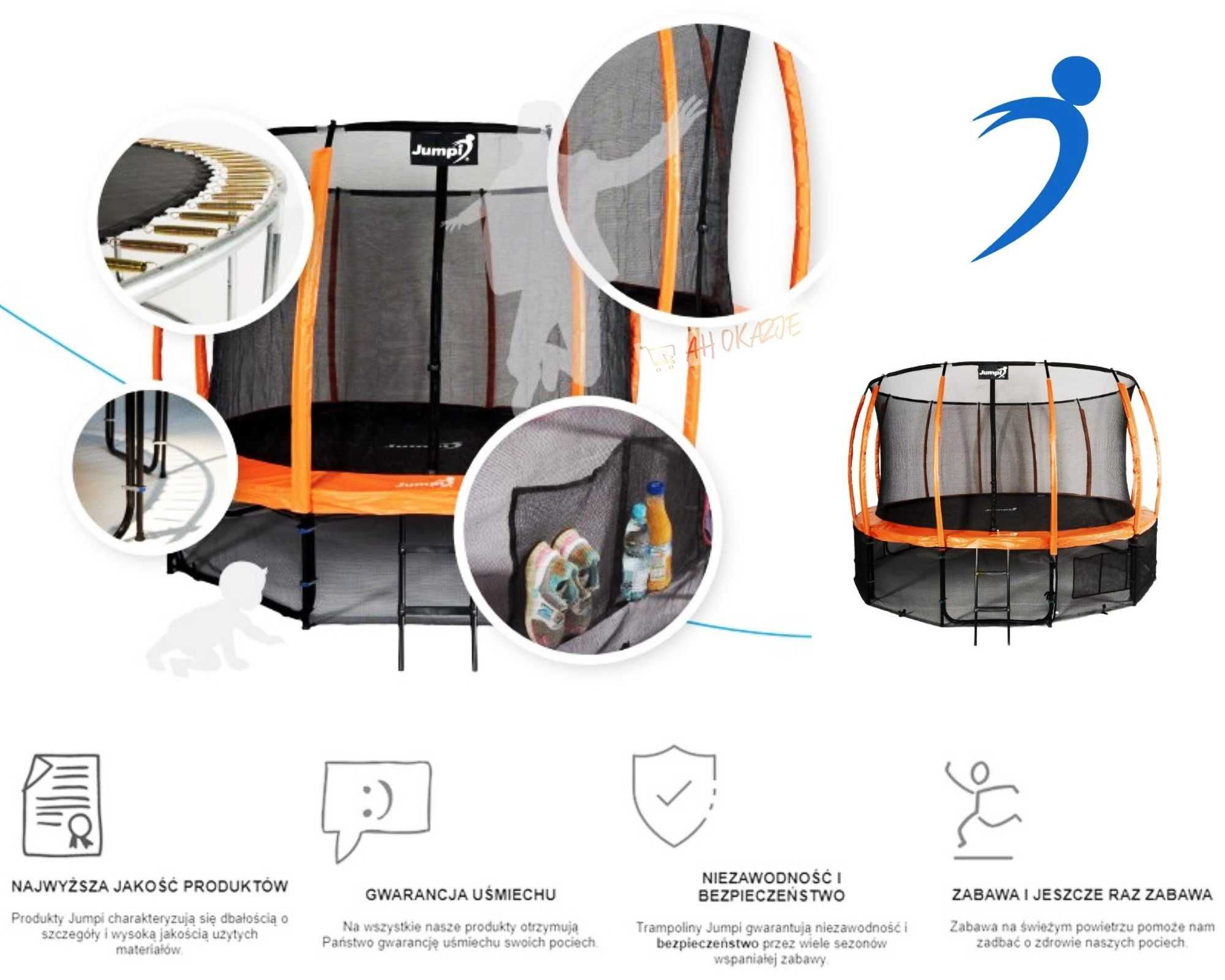 TRAMPOLINA ogrodowa JUMPI 487cm/16FT Maxy Comfort PLUS z SIATKĄ!