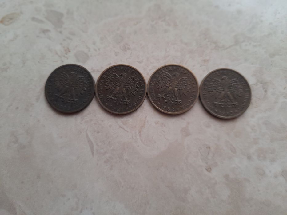 Monety kolekcjonerskie, monety 2 zł 1980, 1981, 1982, 1983, monety PRL