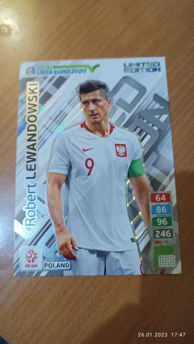 Karta limited edition XXL road to euro 2020 Lewandowski