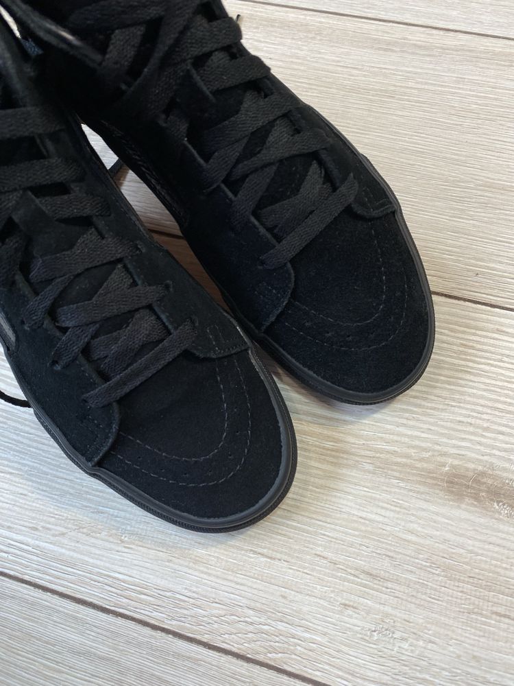 Высокие кеды Vans full black женские (оригинал)