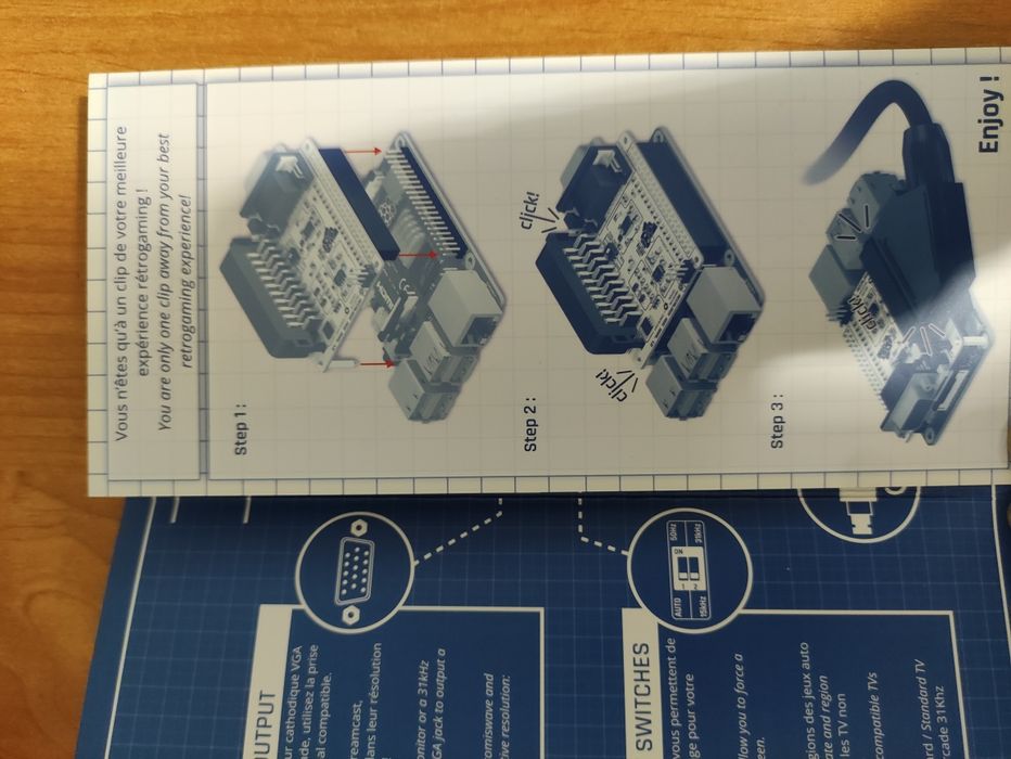Recalbox RGB Dual+Raspberry PI 4 2GB+karta 64 GB+kabel SCART