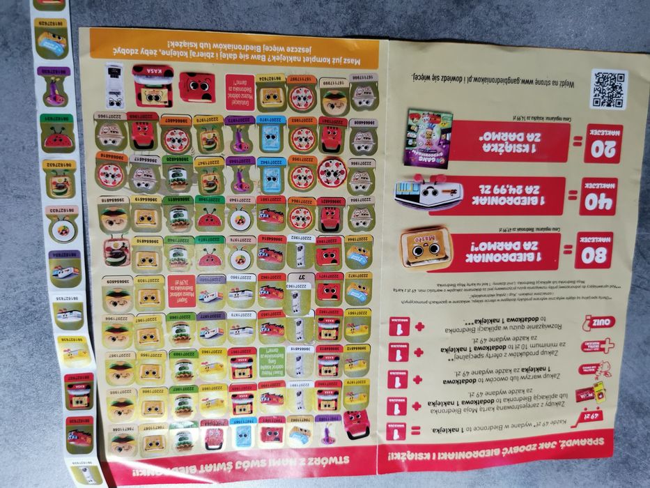 Oddam za darmo nakleiki z biedronki