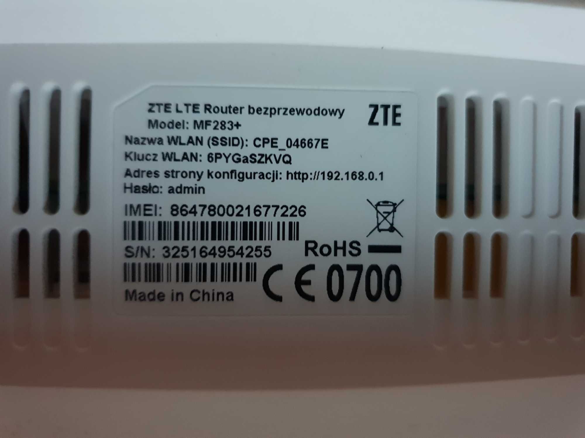 Router ZTE MF283+