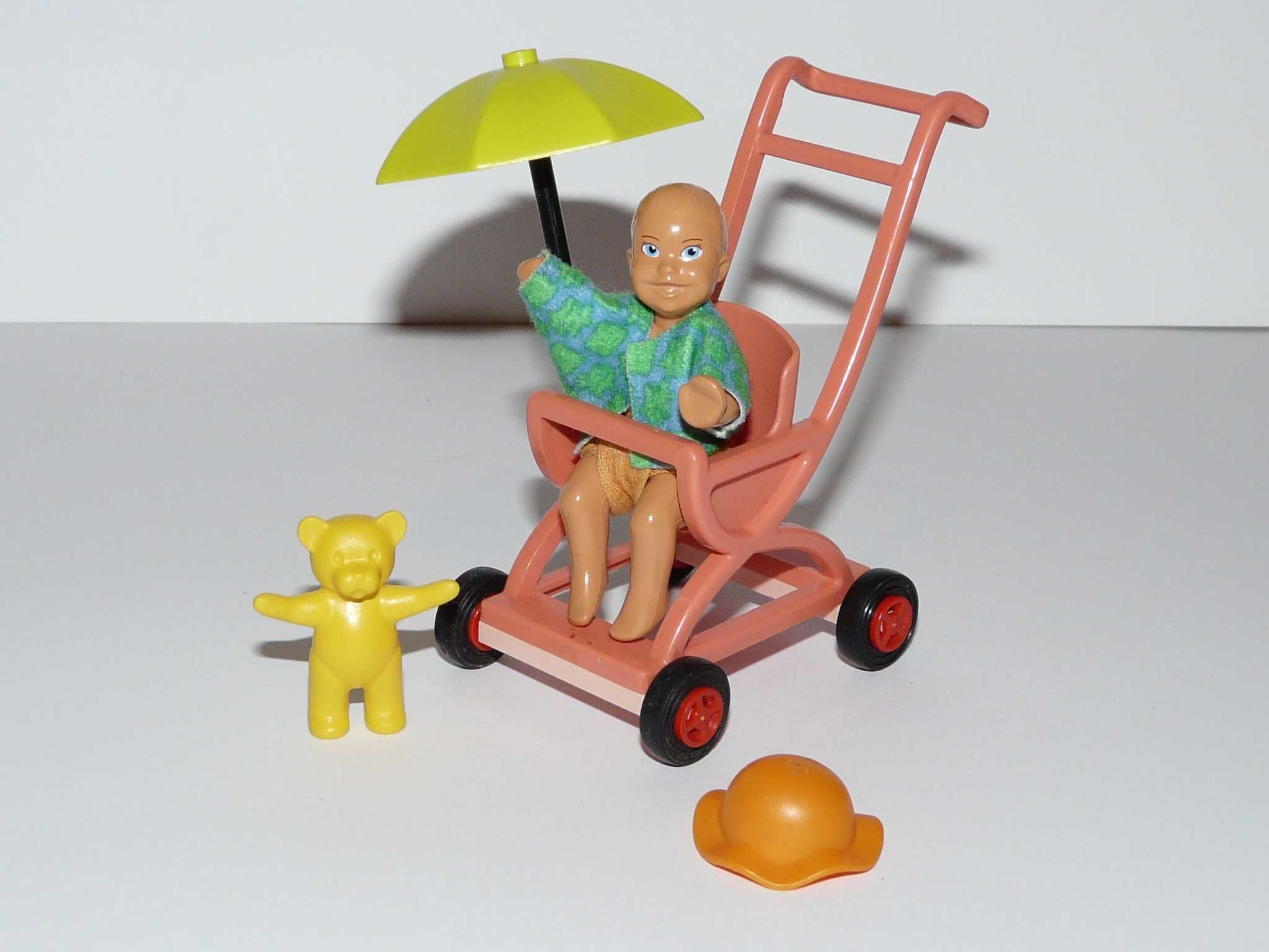 Lego scala belville friends wózek spacerówka niemowlak parasolka miś