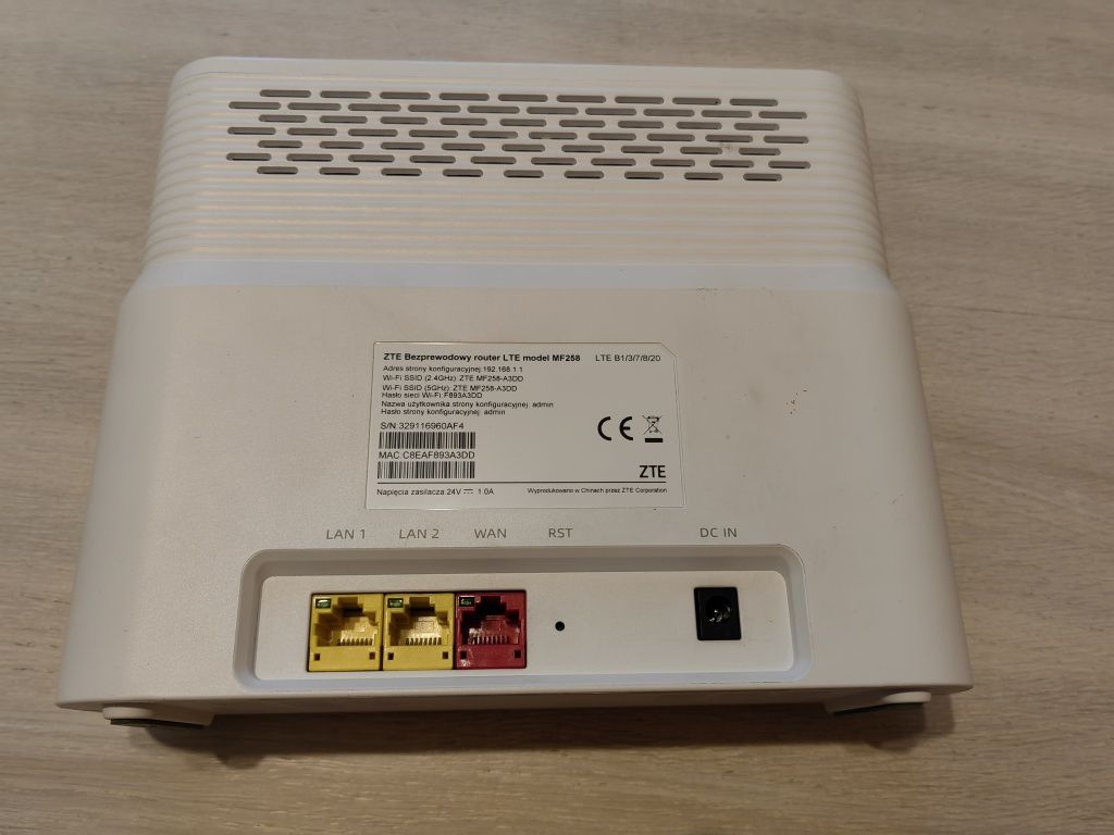 Router domowy ZTE MF 258