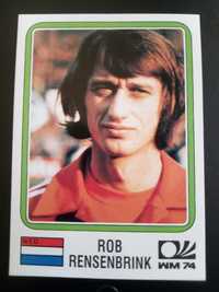 Cromo Panini World Cup Story de Rob Rensenbrink no Mundial 74