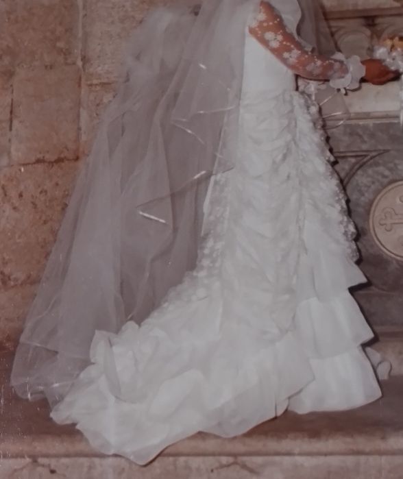 Vestido de noiva com manga comprida