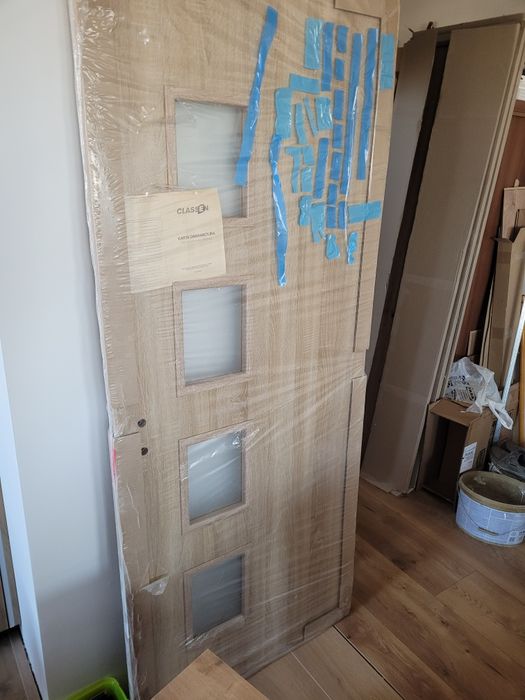 Drzwi skrzydło drzwiowe lewe 80 Classen model 3 dąb sonoma