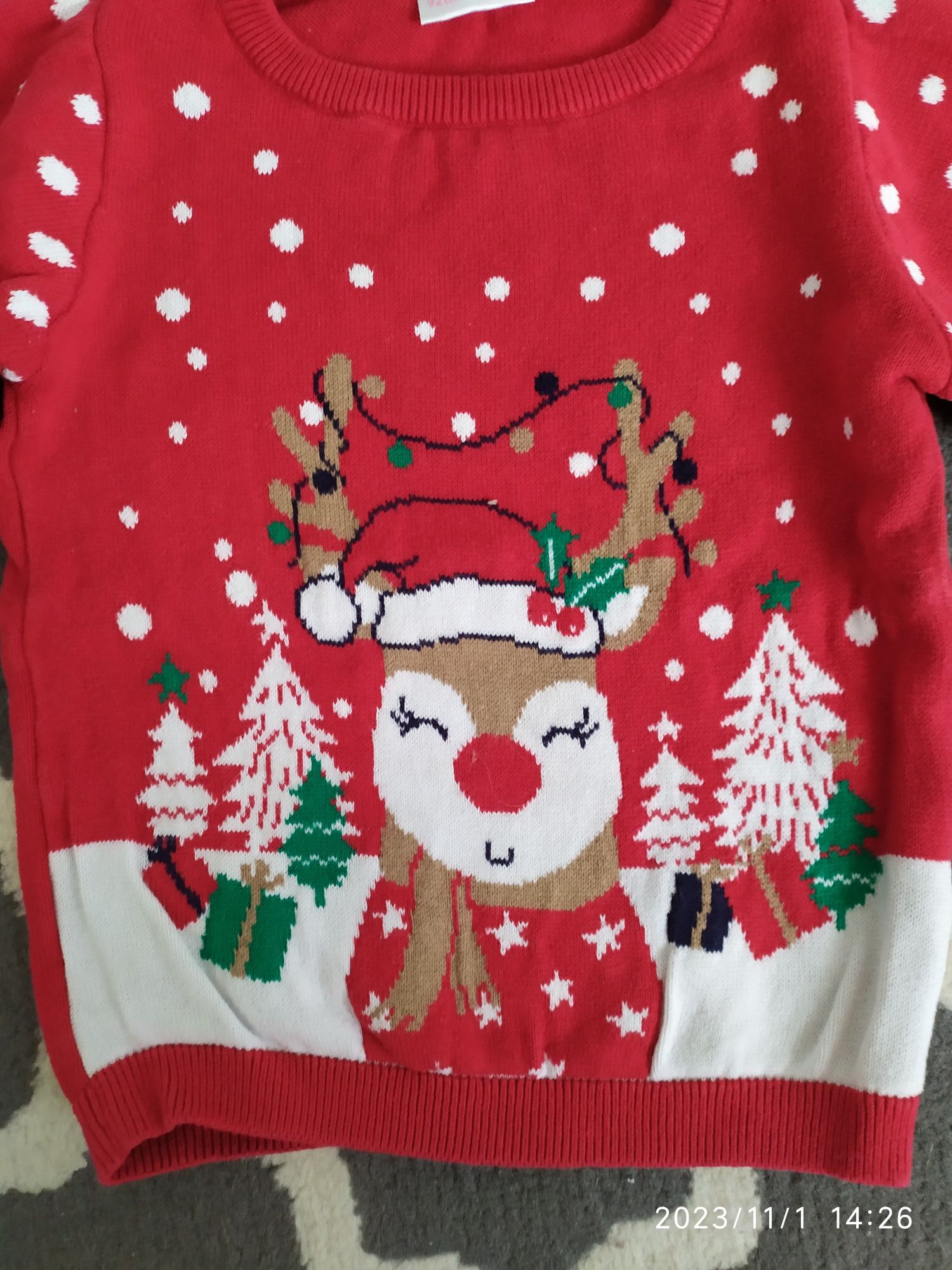 Sweter świąteczny renifer 92