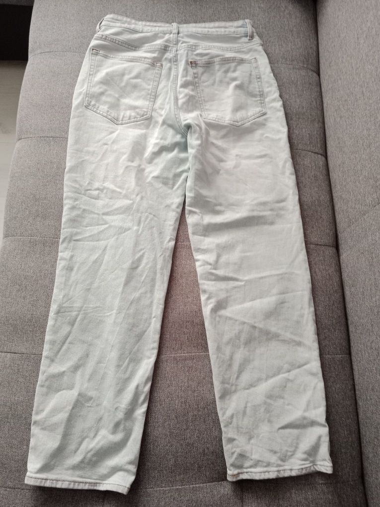 Jasne wycierane jeansy r.40 H&M