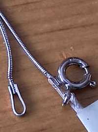 Srebrny łańcuszek mocny linka żmijka 42 śliczny srebro 925