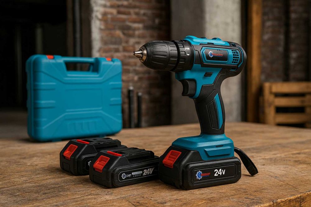 NOWA Wiertarko Wkrętarka Akumulatorowa 24V + Dwa Akumulatory i Walizka