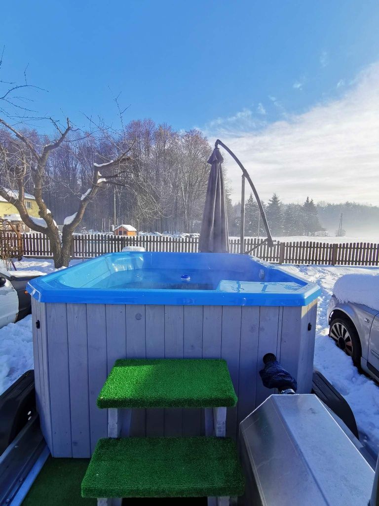 Mobilna balia bania jacuzzi hydromasaż wynajem