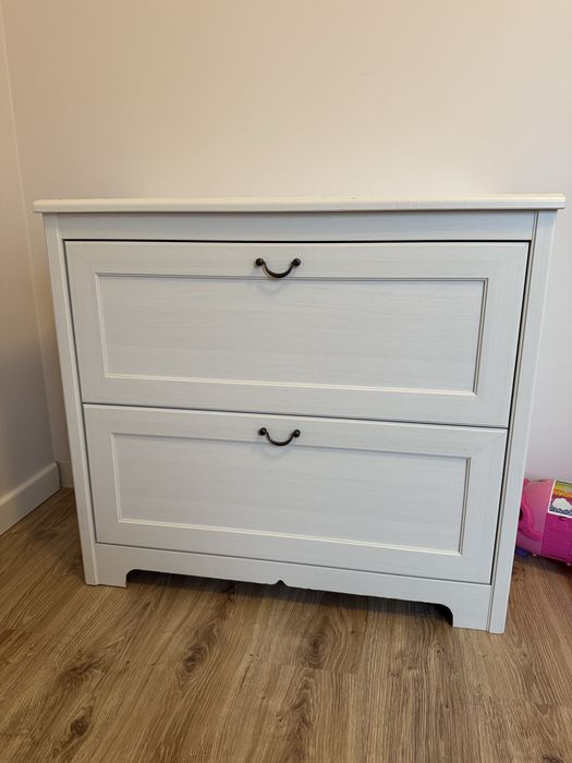 Komoda Ikea Aspelund biała szuflady