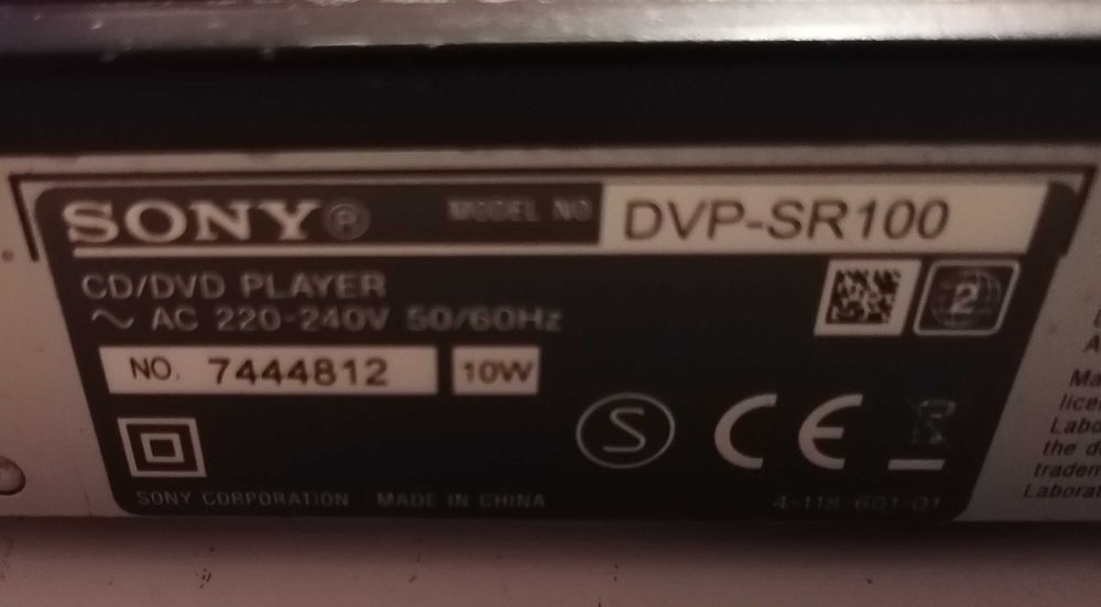 DVD Sony DVP-SR100