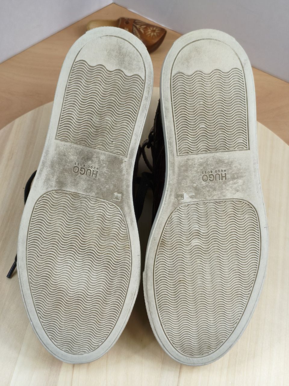 Buty Botki Hugo Boss damskie r.37 bordowe skòrzane lakierowane