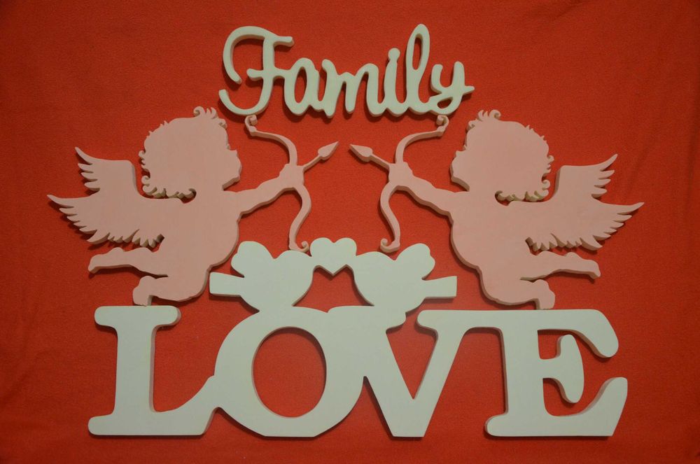 Свадебный декор, монограммы, сердца разных размеров из пенопласта