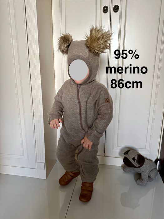 Kombinezon wełniany merino puchacz merynos Unisex