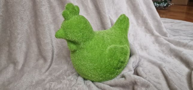 Zielona trawiasta kura