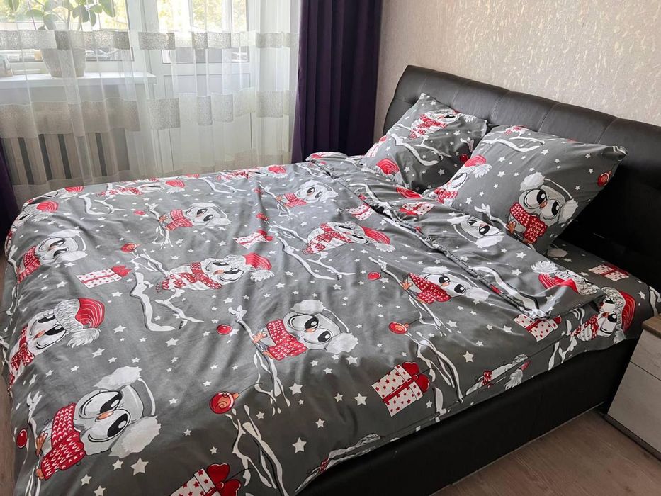 НОВОРІЧНА постіль Різдвяна Санта сніжинки новий рік