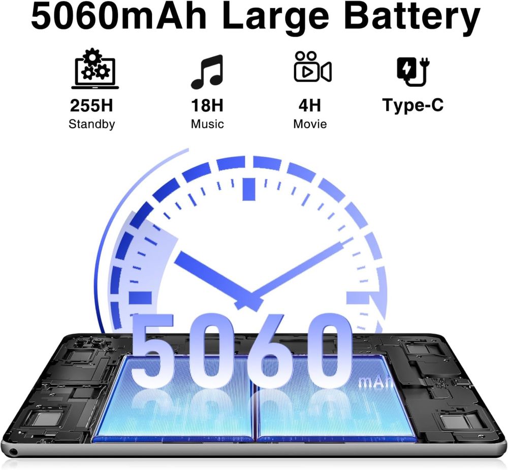 Планшет Doogee U9 2024 7/64Gb 5060 mAh 10.1 дюйм 2.0Ггц Wifi 6 Grey