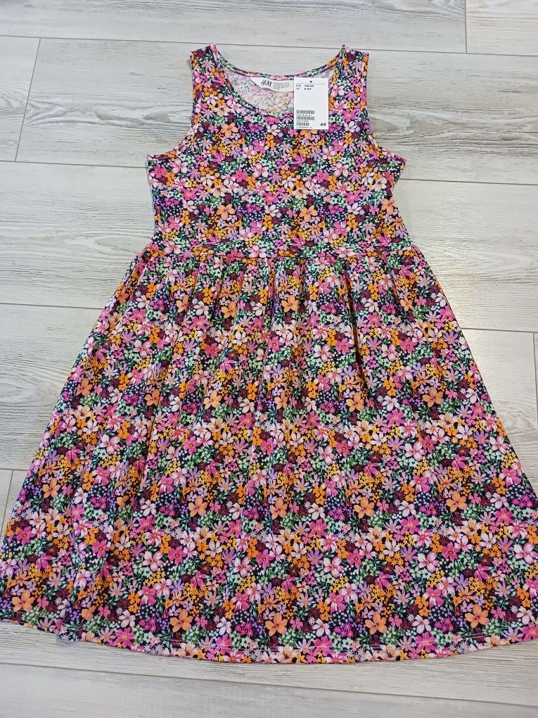 Bawełniana sukienka H&M - 134/140 - nowa