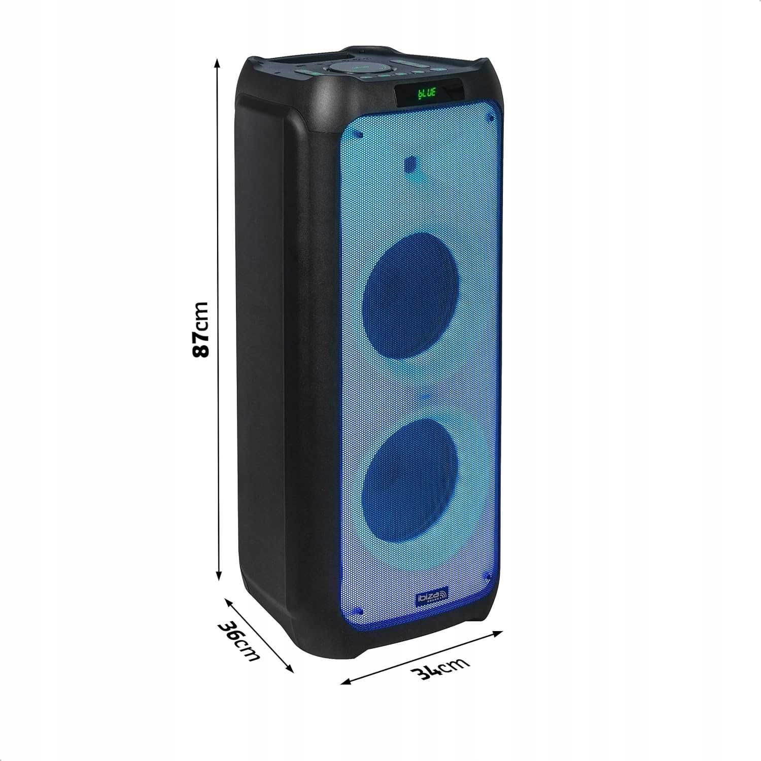 Głośnik Aktywny Bluetooth Kolumna Estradowa Ibiza WAVE 10 800W 2x10"