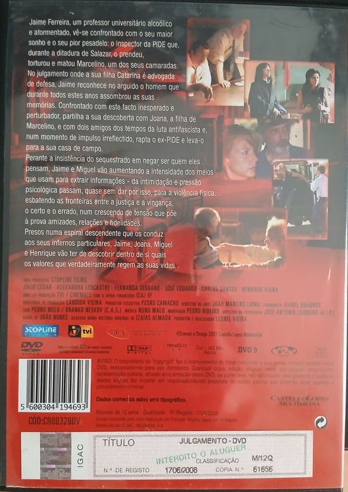 DVD Julgamento de Leonel Vieira