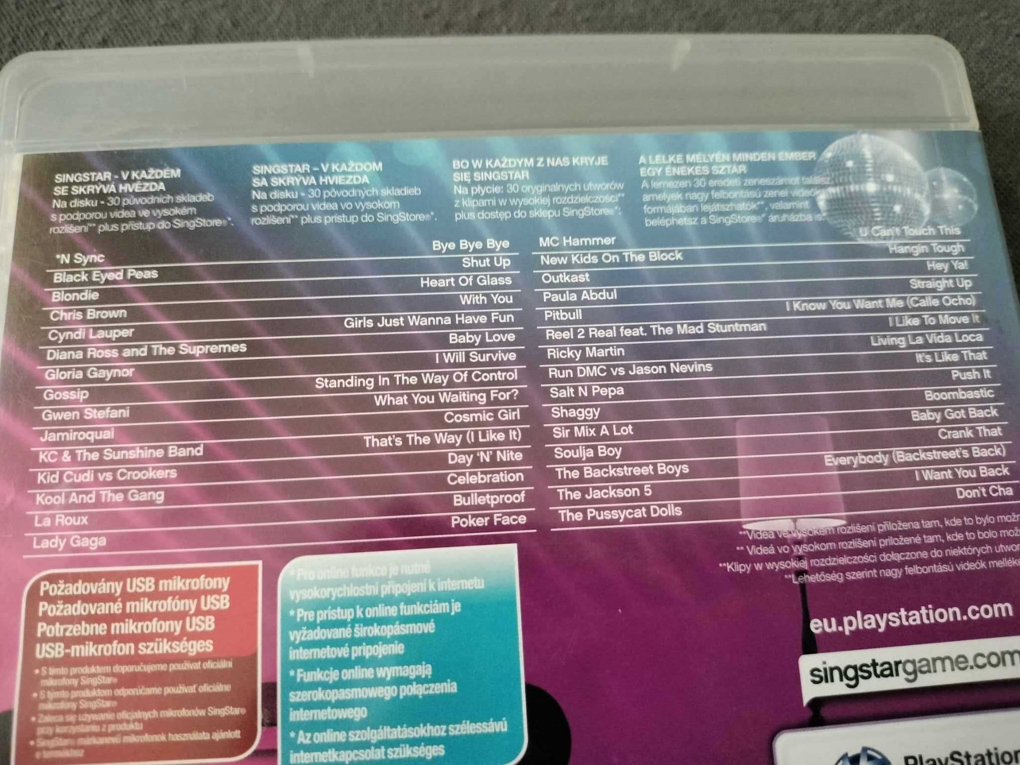 Mikrofon bezprzewodowy Singstar PlayStation PS3 + odbiornik + 2 Gry