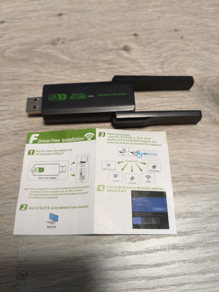 Мережева карта, USB Wi-Fi адаптер, 2.4 / 5 ГГц, репітер