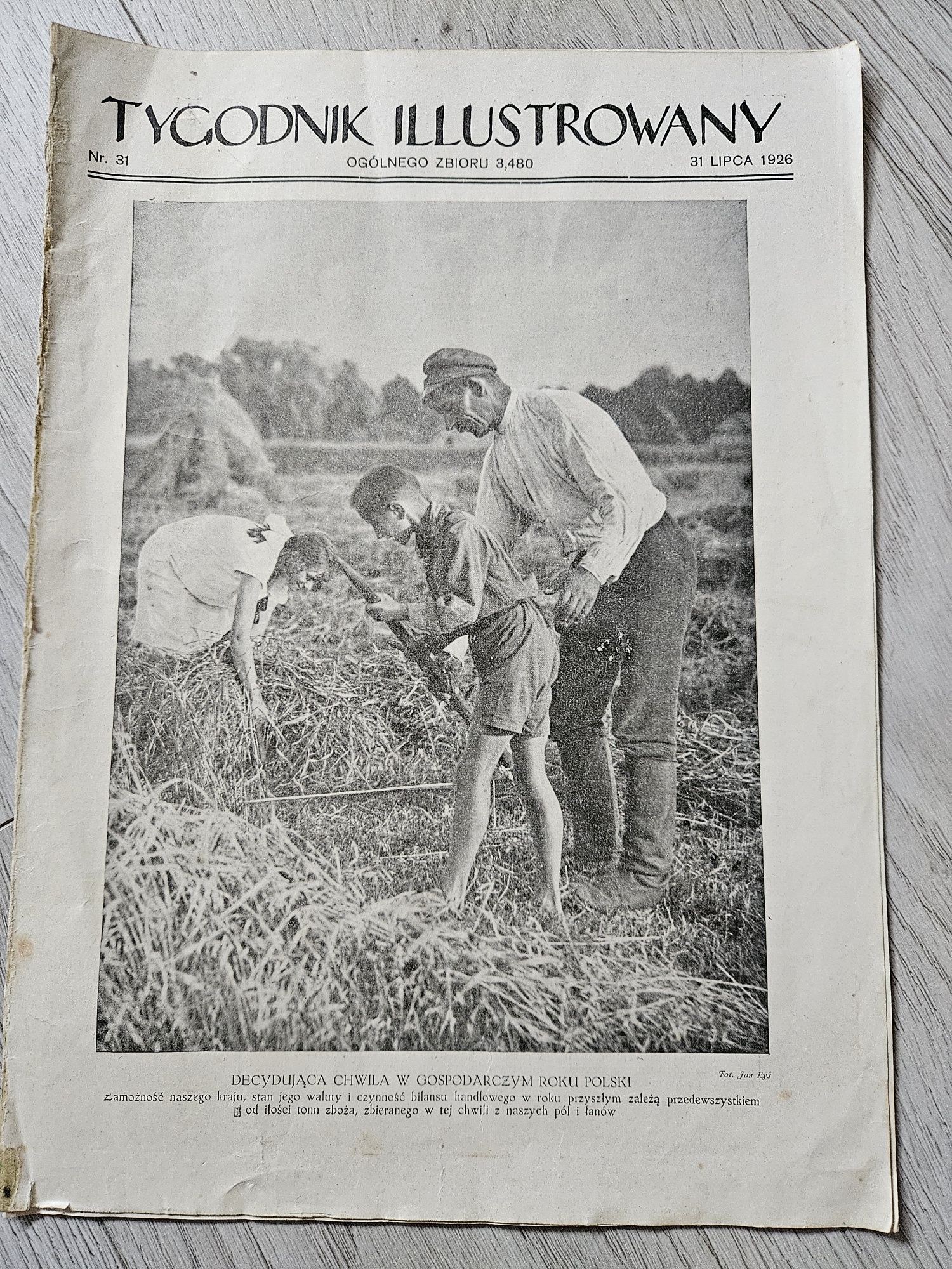 stare czasopismo tygodnik ilustrowany 31 lipca 1926 r