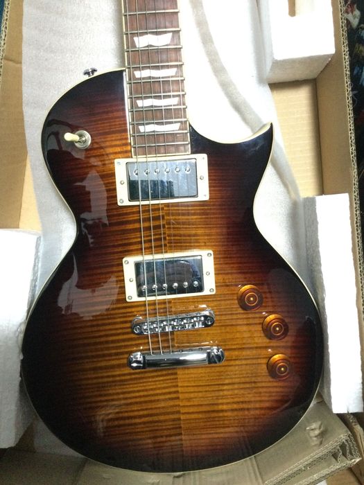 Guitarra Eléctrica Tipo Gibson: ESP LTD EC-256 FM, Dark Brown Sunburst