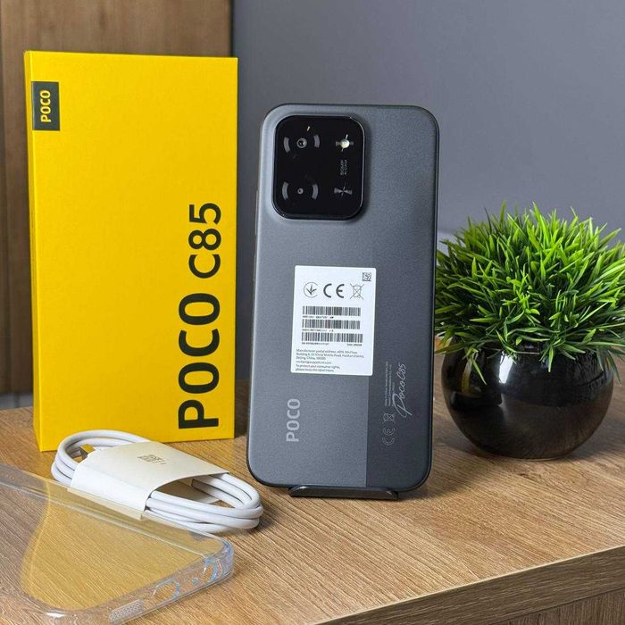 НОВИЙ Телефон Xiaomi Poco C85 6/128Gb Black 6000 мАh Купити Смартфон