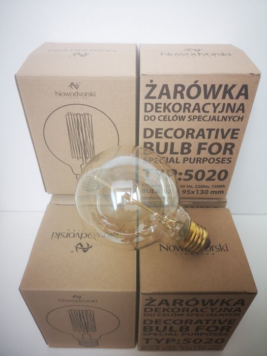 Nowodvorski 5020 - Dekoracyjna żarówka E27/60W/230V 132 mm