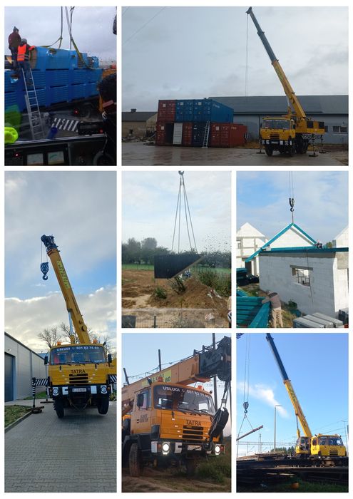 USŁUGI DŹWIGOWE - DŹWIG, ŻURAW - 20 ton. TANIO i solidnie. 21m wysięgu
