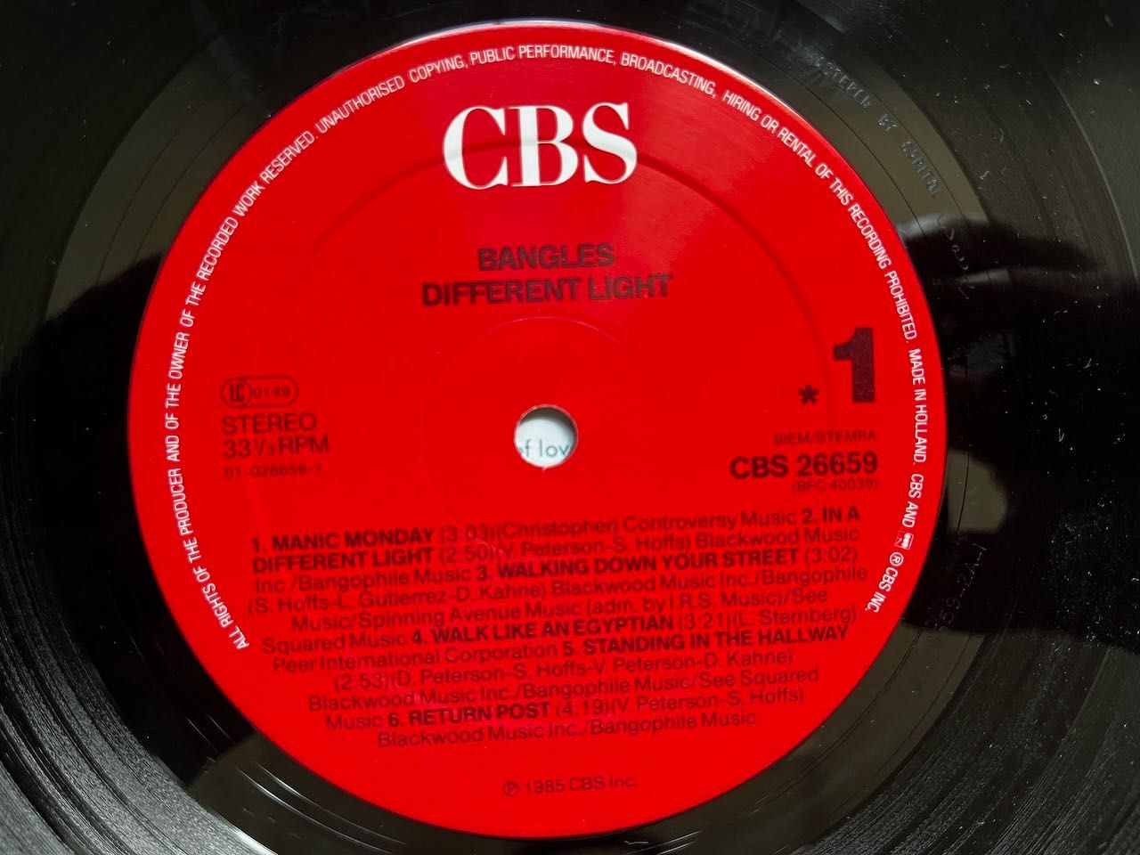 The Bangles – Different Light (1985, CBS 26659)