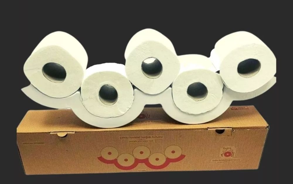 Suporte parede papel higiénico cinzento forma nuvem