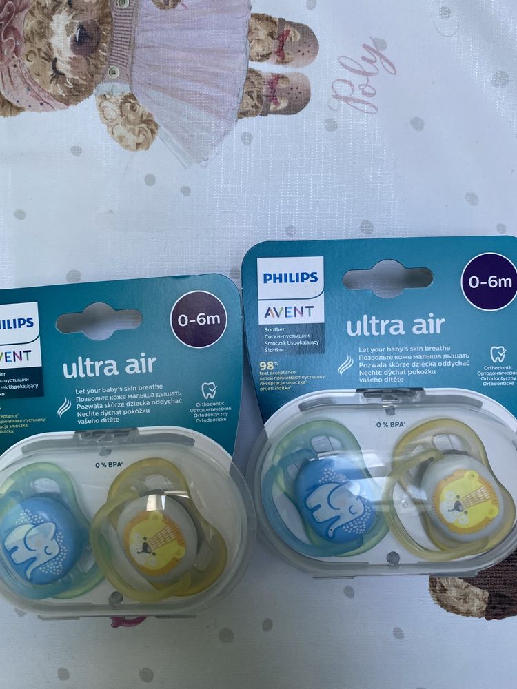 Philips Avent smoczki ultra air 0-6  ortodontyczne 2 opakowania