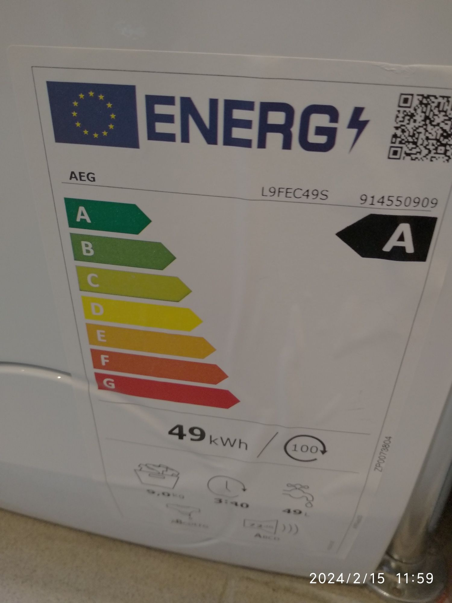 OUTLET Janki ul Wspólna 6 Pralka AEG L9FEC49S
