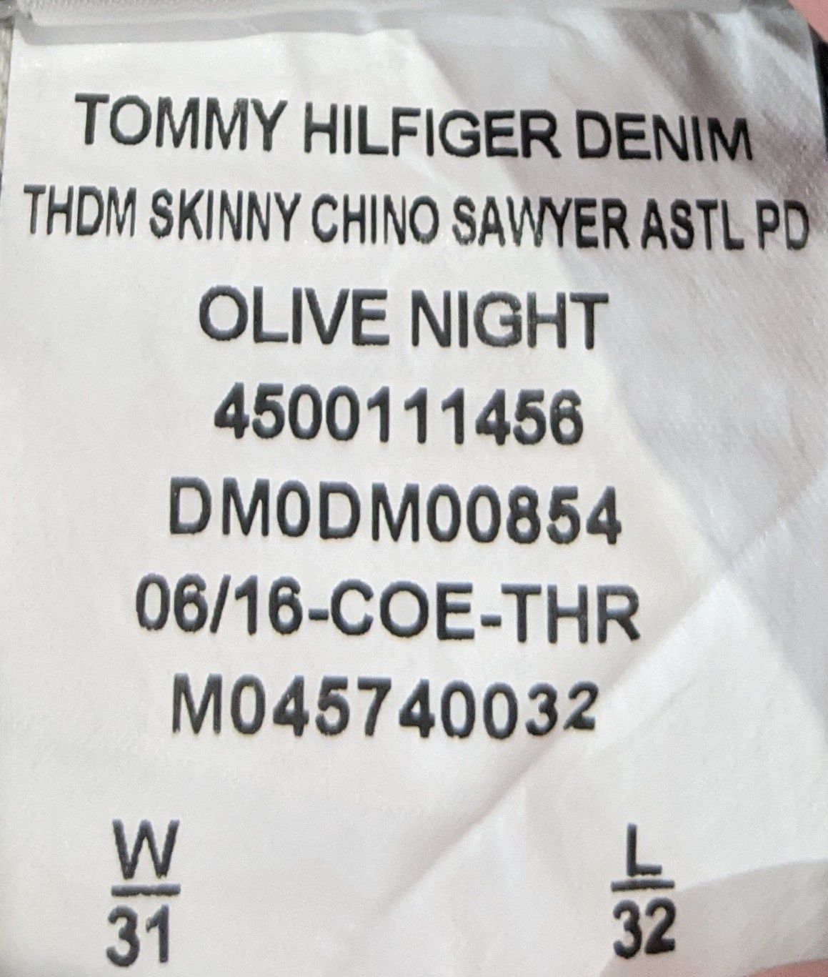 Tommy Hilfiger Denim Skinny Chino