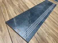 Płytki schodowe marmuropodobne grafit szary 100x30