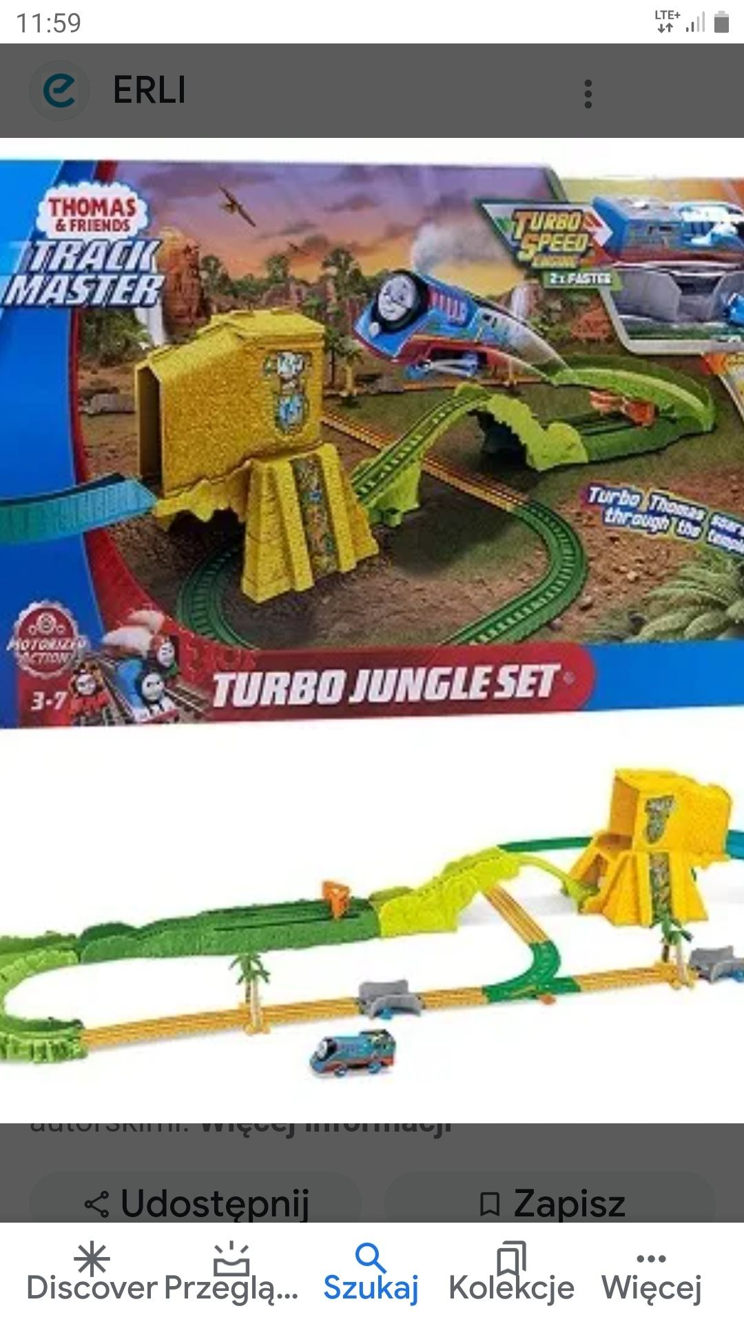 Fisher-price Tomek i przyjaciele turbo skok ucieczka z dżungli